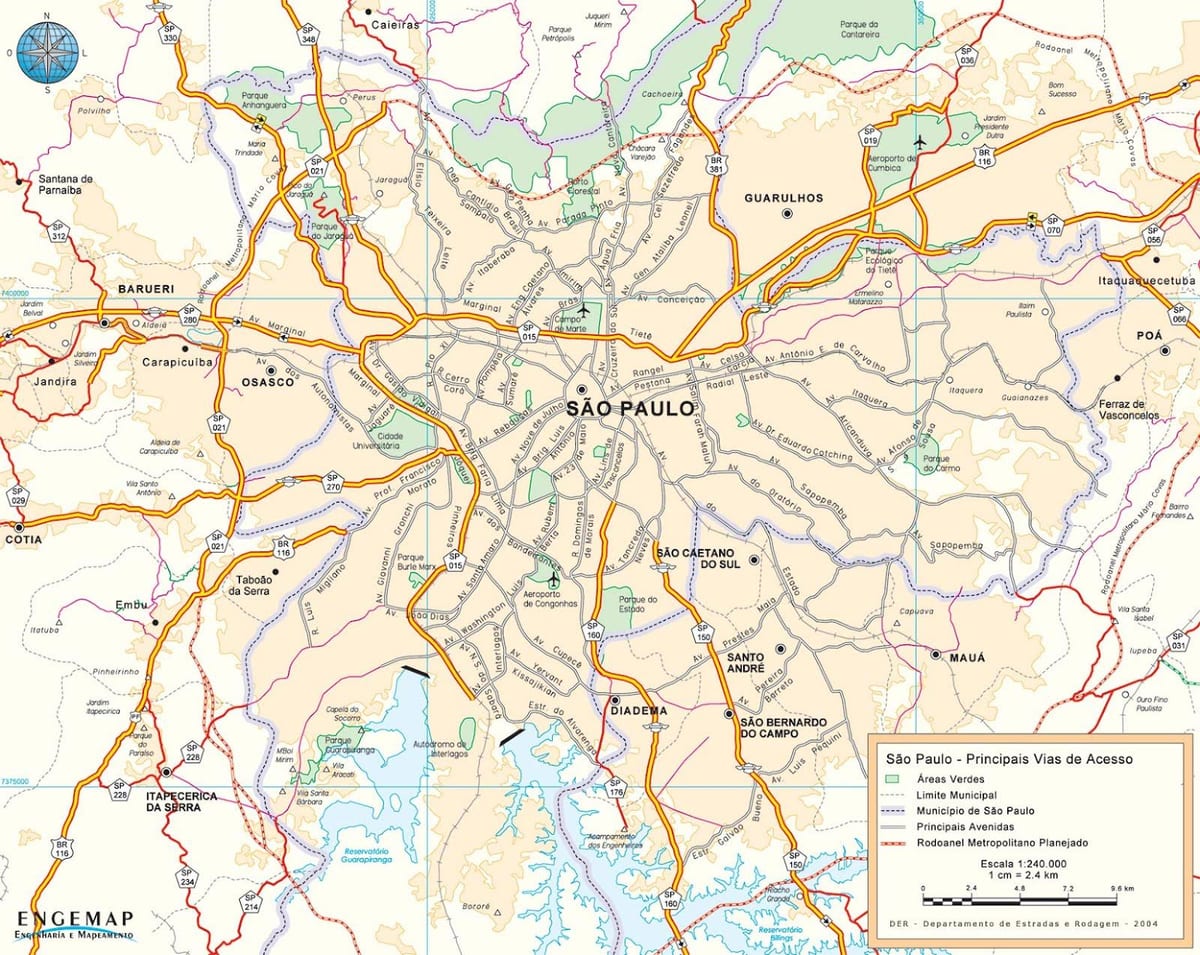 zemljevid São Paulo