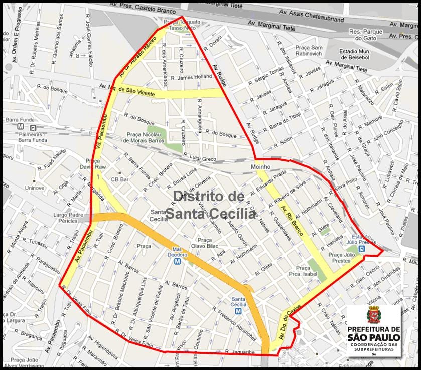 zemljevid santa cecilia Sao Paulo