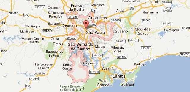 google zemljevid Sao Paulo