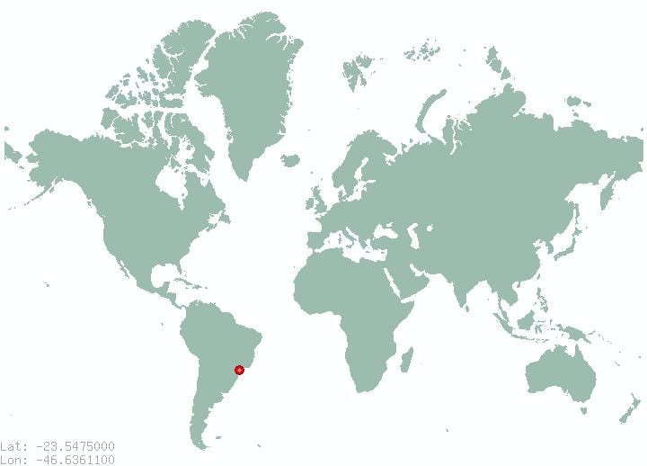 Sao Paulo, brazilija zemljevid sveta