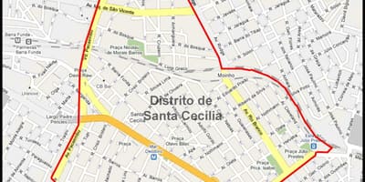 Zemljevid santa cecilia Sao Paulo