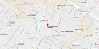 São Paulo bolnišnici zemljevid