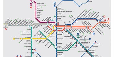 São Paulo, prevoz zemljevid