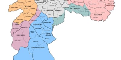 São Paulo soseski zemljevid