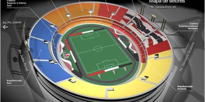 São Paulo, stadion zemljevid